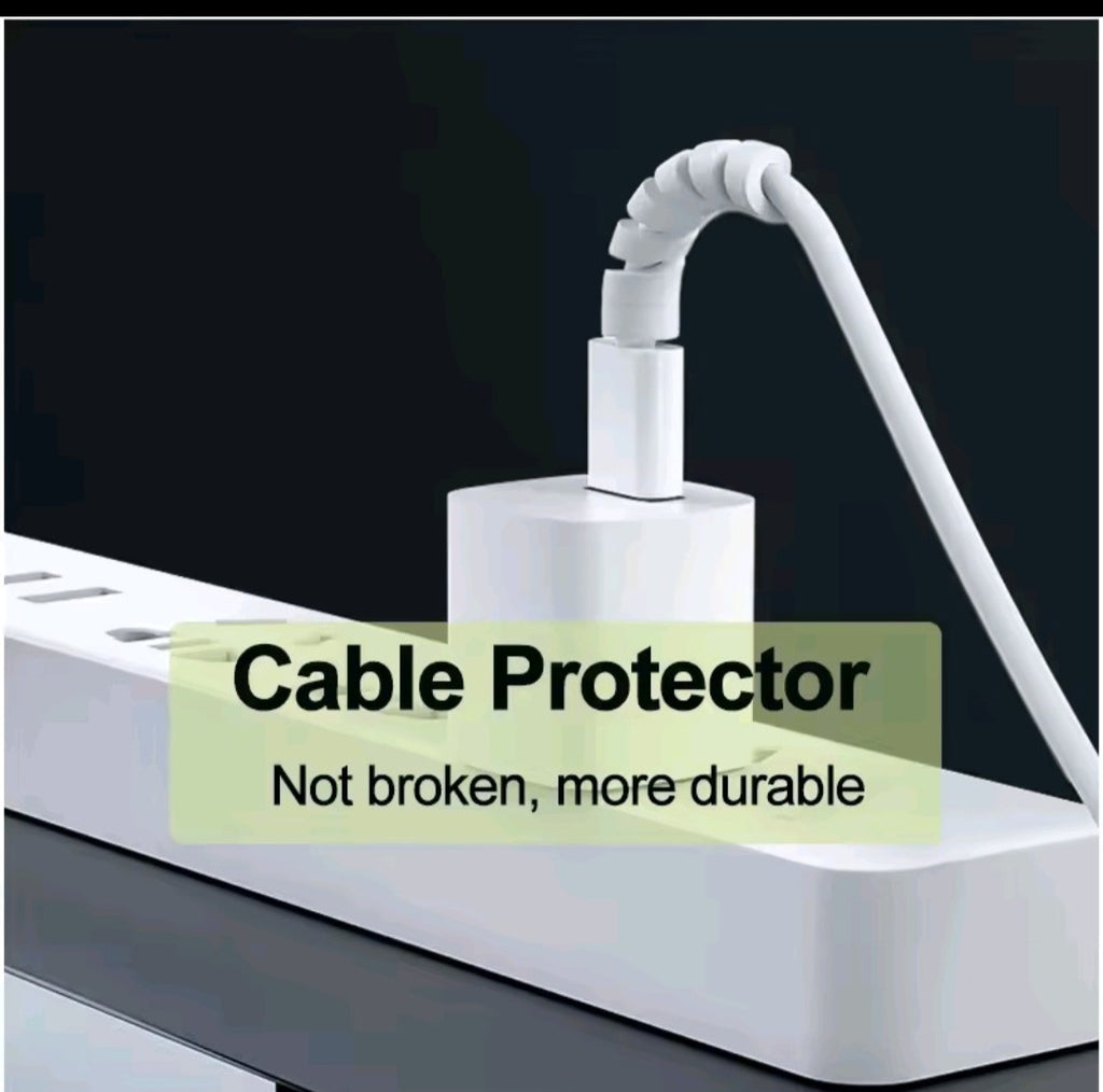 10pcs Cable Protector Silicone Charge Cable Spiral Winder Wire End Cord Savers Cover For Phone USB Charger Cable Accessories